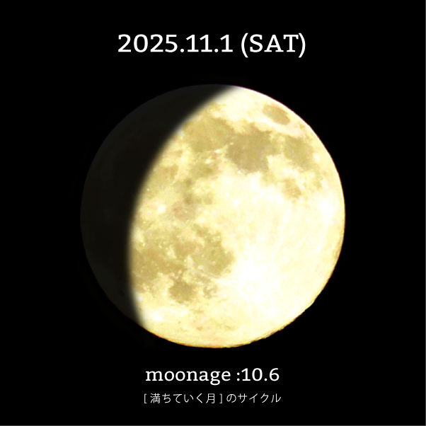 月齢10.6-2025年11月1日の月