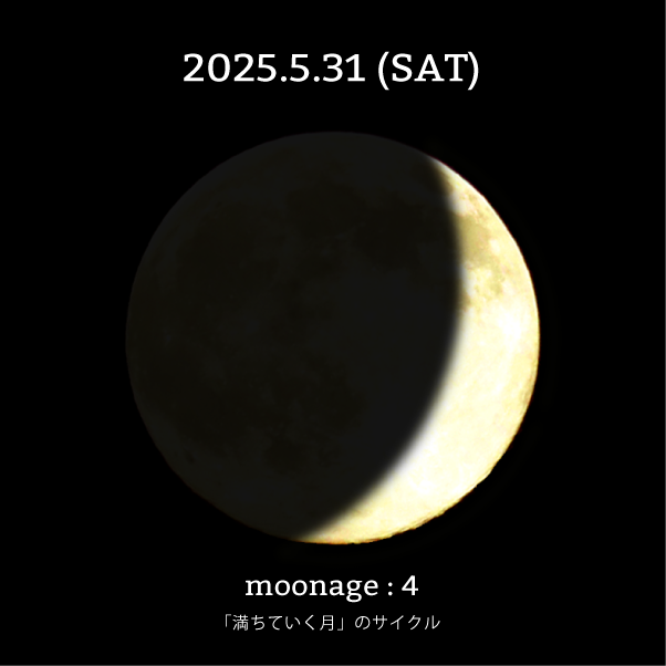 月齢4-2025年5月31日の月