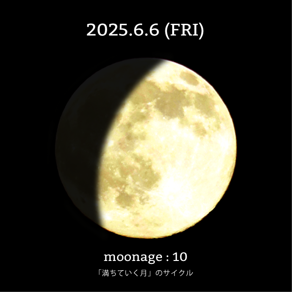 月齢10-2025年6月6日の月