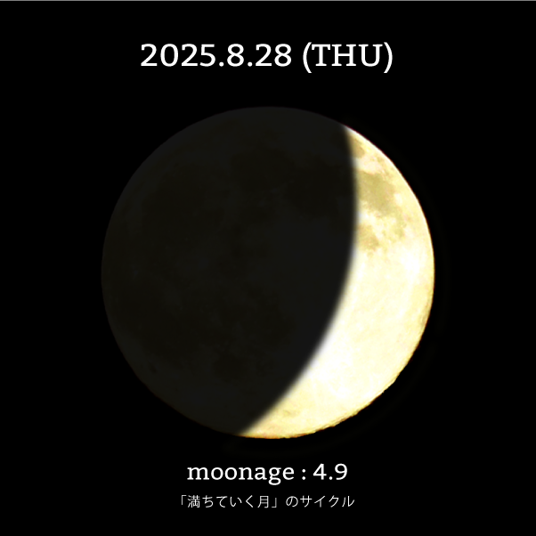 月齢4.9-2025年8月28日の月