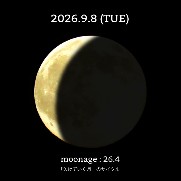 月齢26.4-2026年9月8日の月