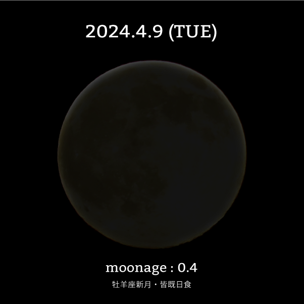 牡羊座新月-2024年4月9日の月