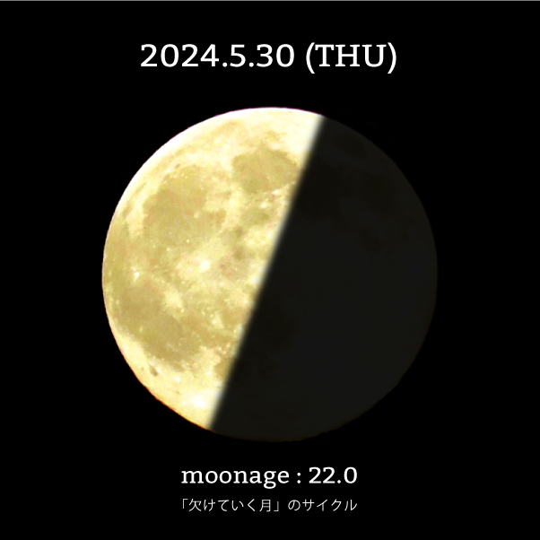 月齢22.0-2024年5月30日の月