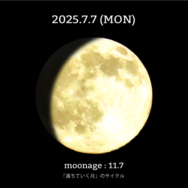 月齢11.7-2025年7月7日の月