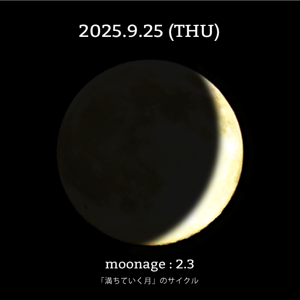 月齢4,3-2025年9月25日の月