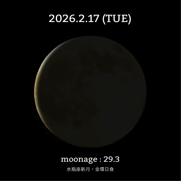 水瓶座新月-2026年2月17日の月