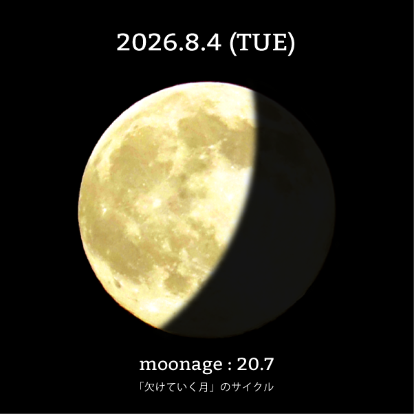 月齢20.7-2026年8月4日の月