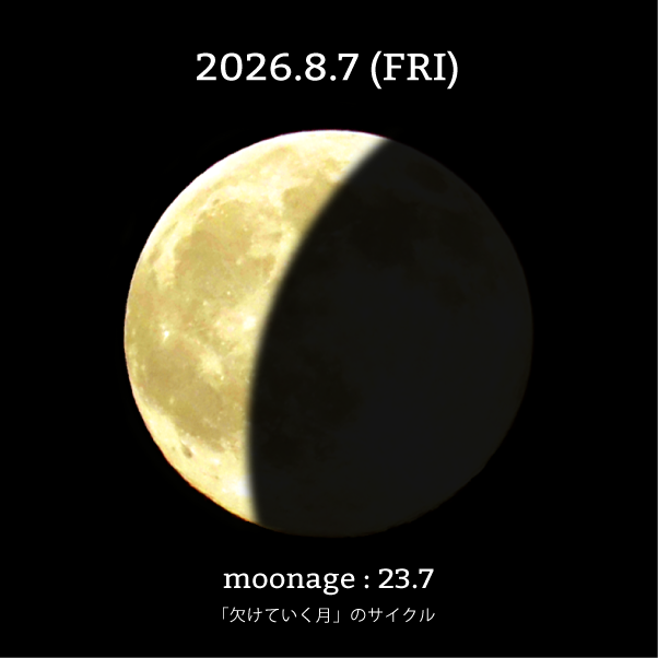 月齢23.7-2026年8月7日の月